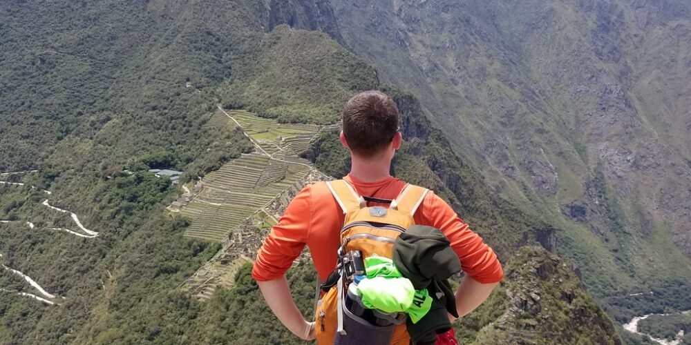 Beautiful view to Machu Picchu from the waynapicchu mountain