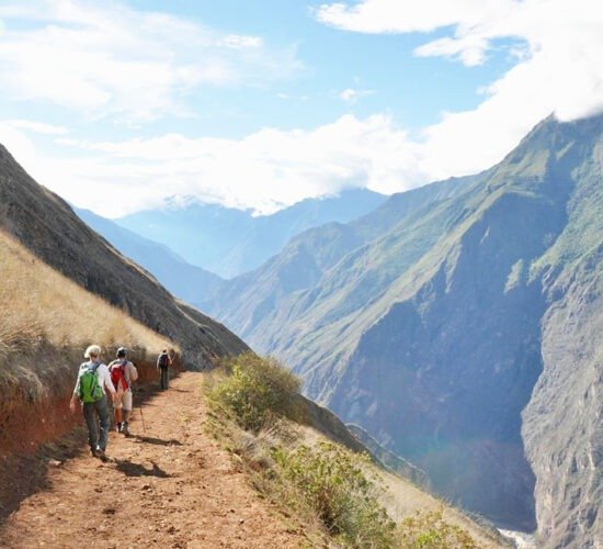 beautiful trek to Choquequirao with deep canyons and beautiful landscapes