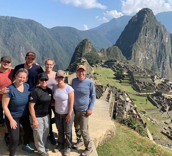 Machu Picchu a family group photo