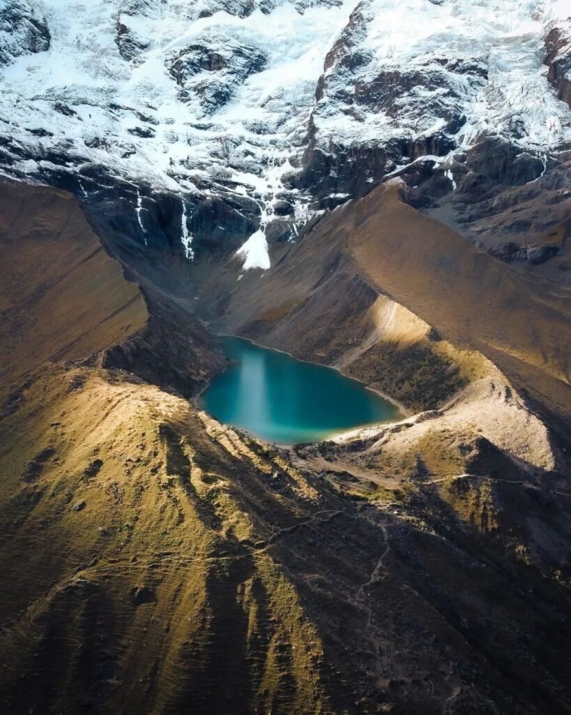 View of Humantay Lake from above