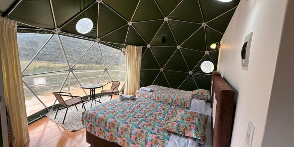 Accommodation with 2 beds in our sky domes in Soraypampa: First camp