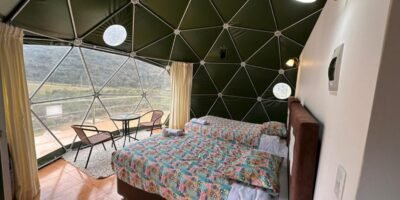 Accommodation with 2 beds in our sky domes in Soraypampa: First camp