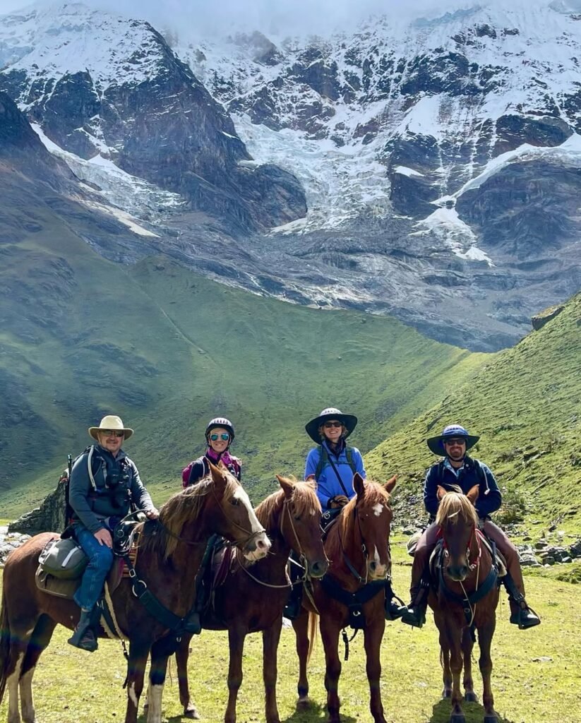 Humantay lagoon on horseback