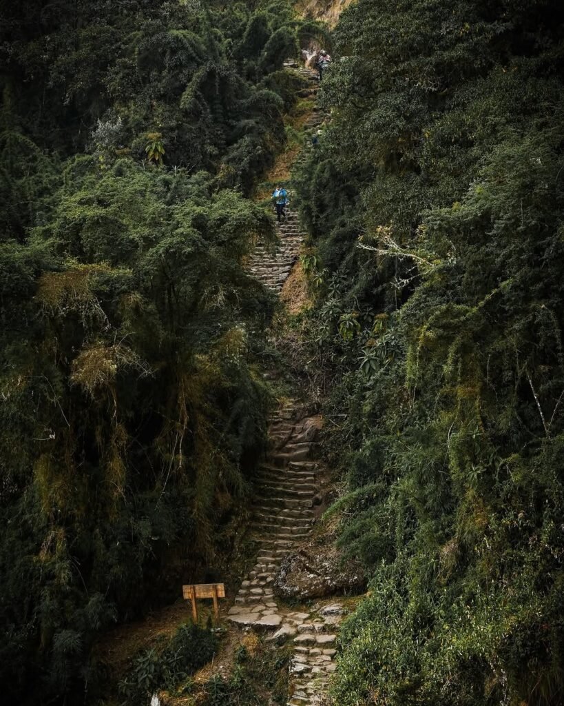 Impressive stairs on the Inca Trail!