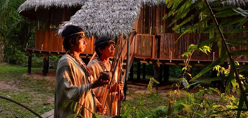 Native people visiting the hotel