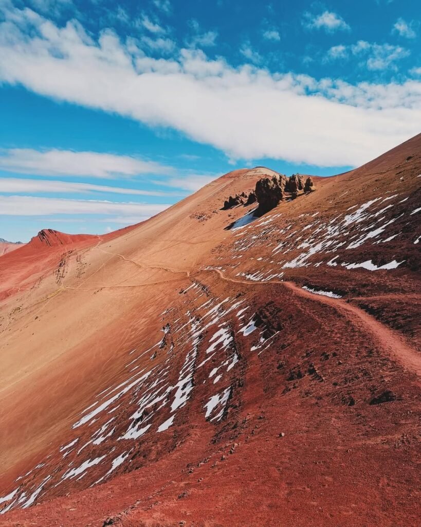 The incredible landscapes of the Rainbow Mountains in Peru. 