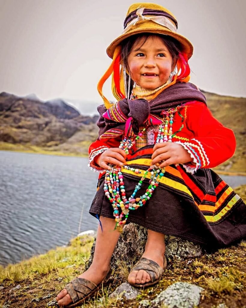 colorful costumes and the beauty of this Cusco girl on her way to Laguna Humantay.