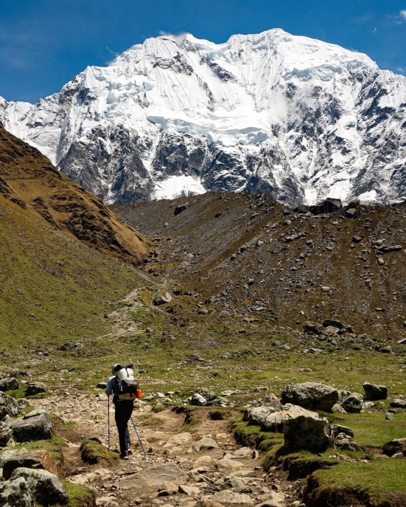 Approaching the Salkantay Pass (15,190 feet) on the way to Machu Picchu