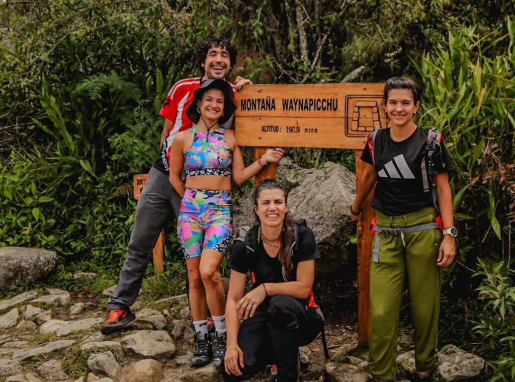 At the top of Huayna Picchu