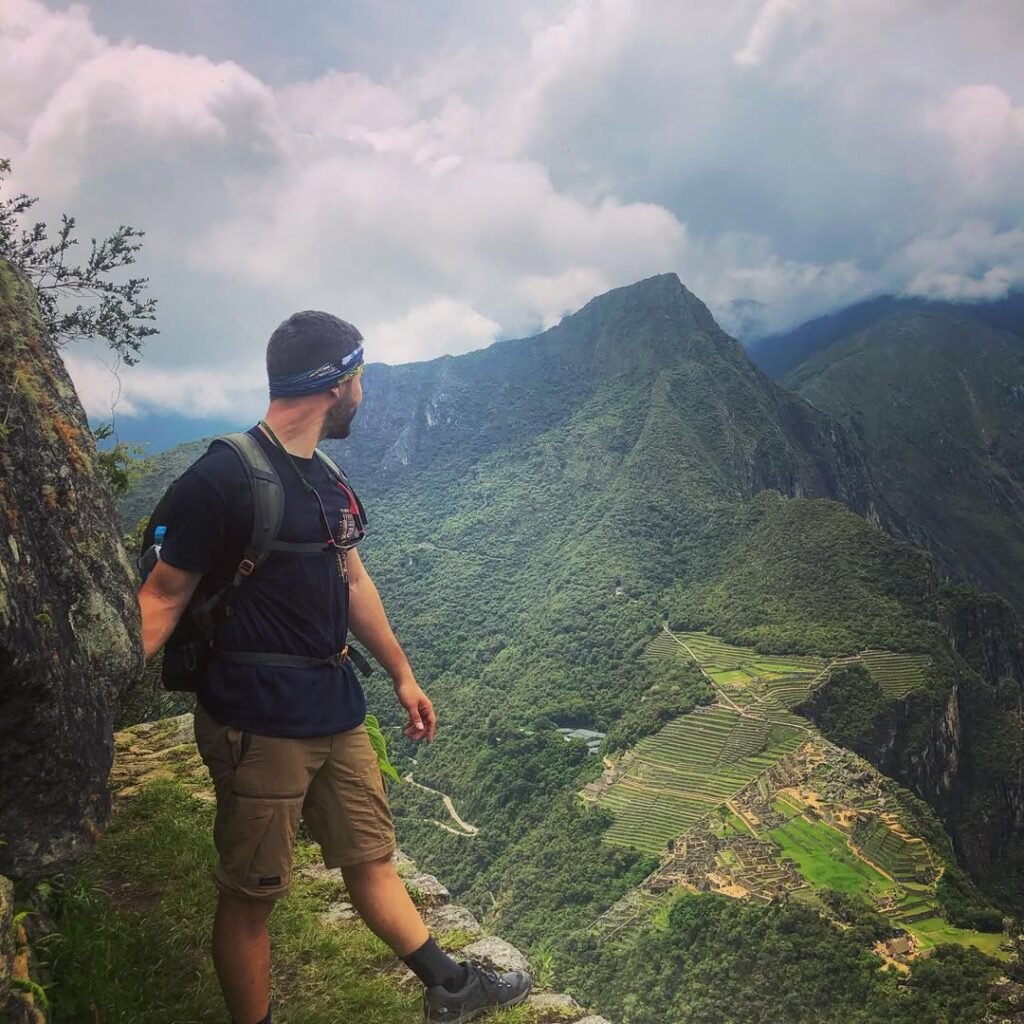 Machu Picchu from Waynapicchu Mountain. Spectacular views of the entire citadel.