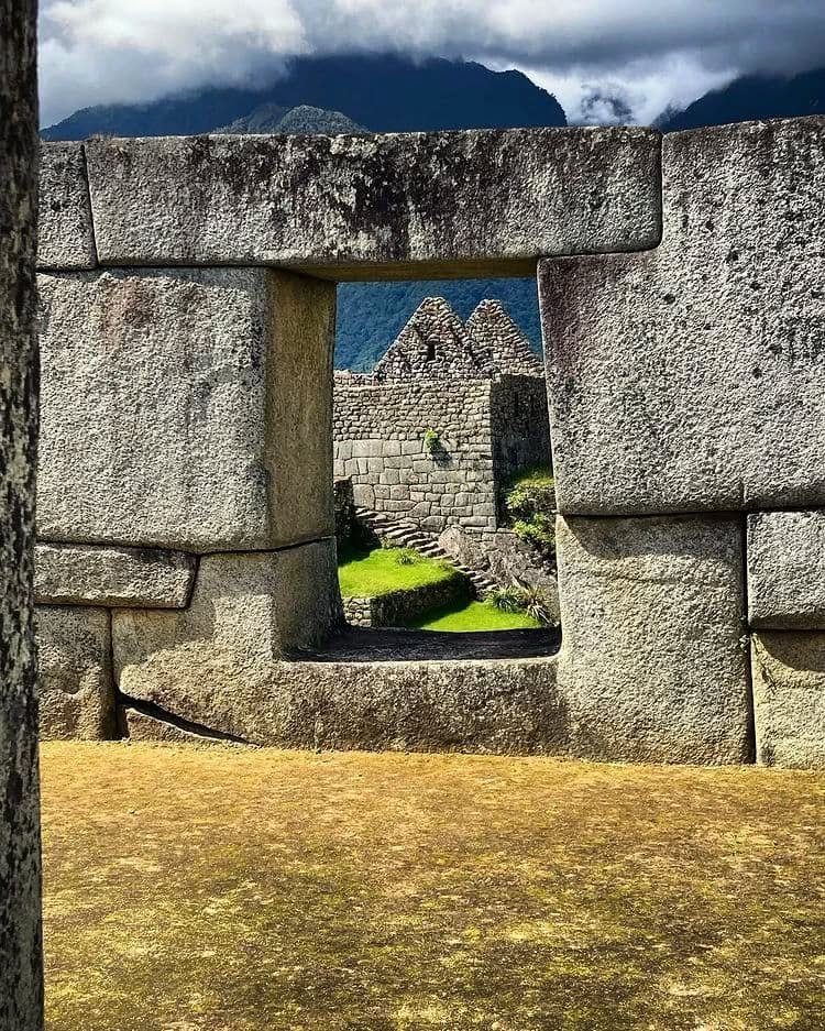 Part of the Temple of the 3 Windows located in the sacred sector or hanan of Machu Picchu.